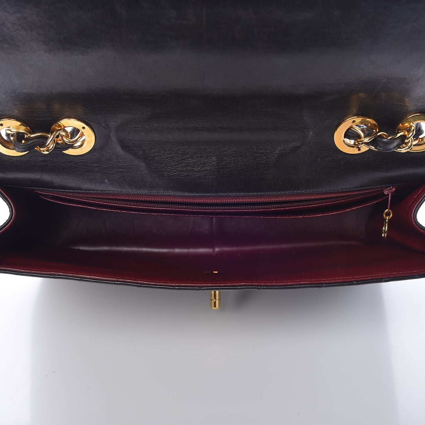 Lambskin Quilted Jumbo Single Flap Black