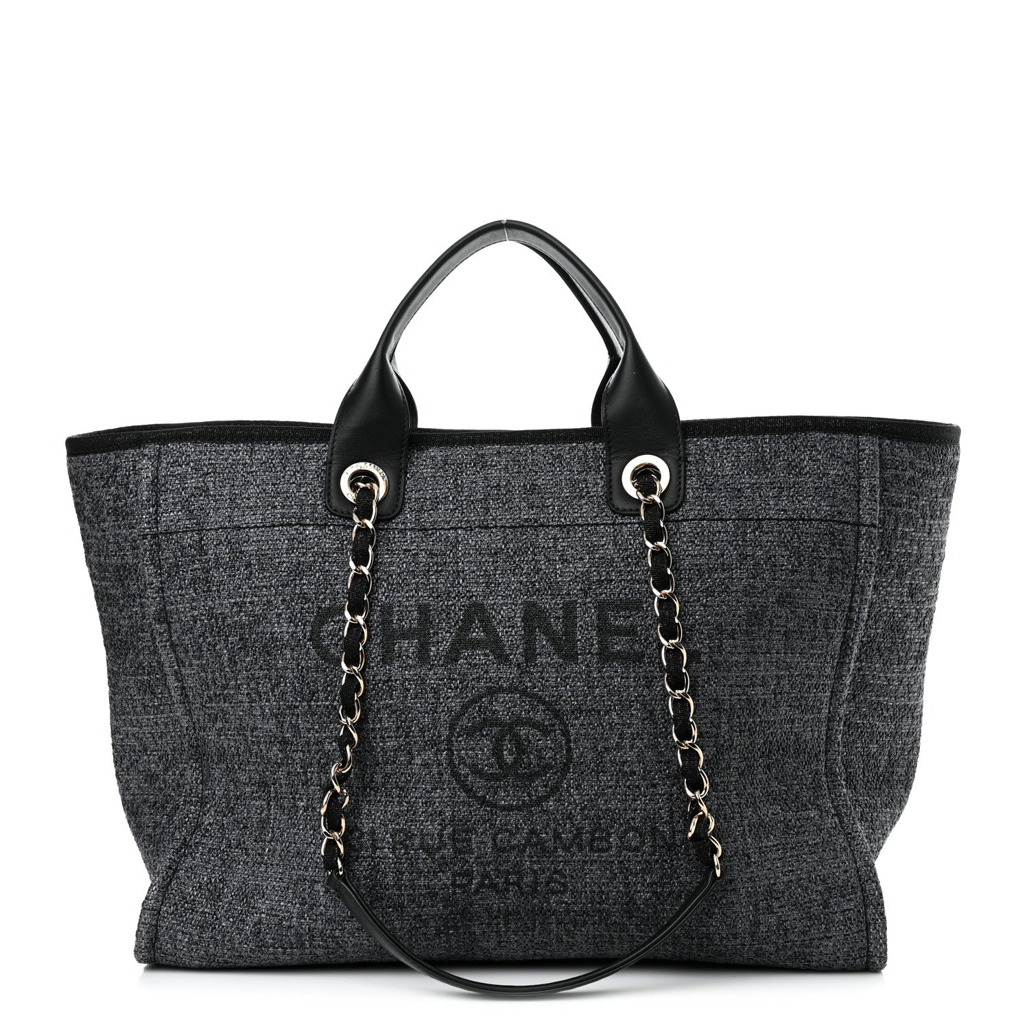 Chanel Lurex Boucle Medium Deauville Tote Black 1 of 9