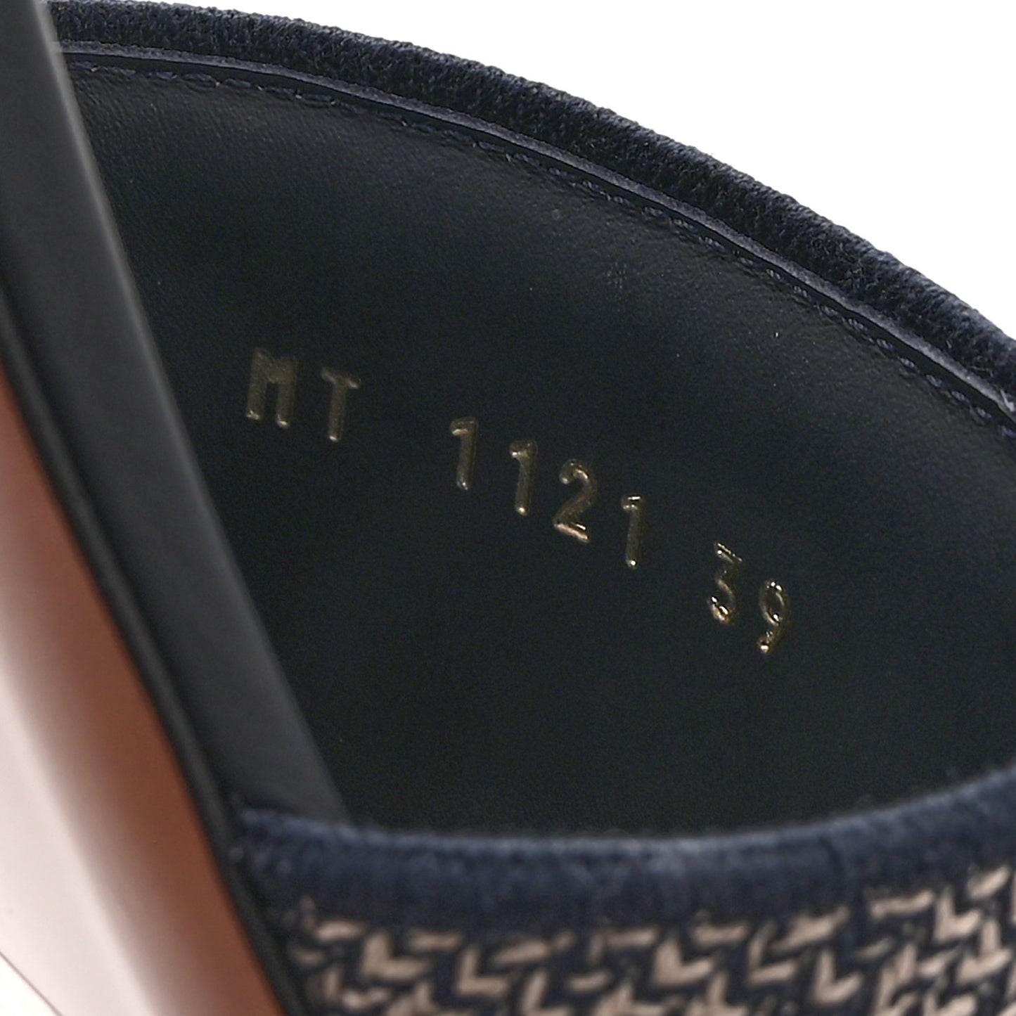 Canvas Embroidered Dway Mules Slide Sandals 38.5 Deep Blue 39 Deep Blue