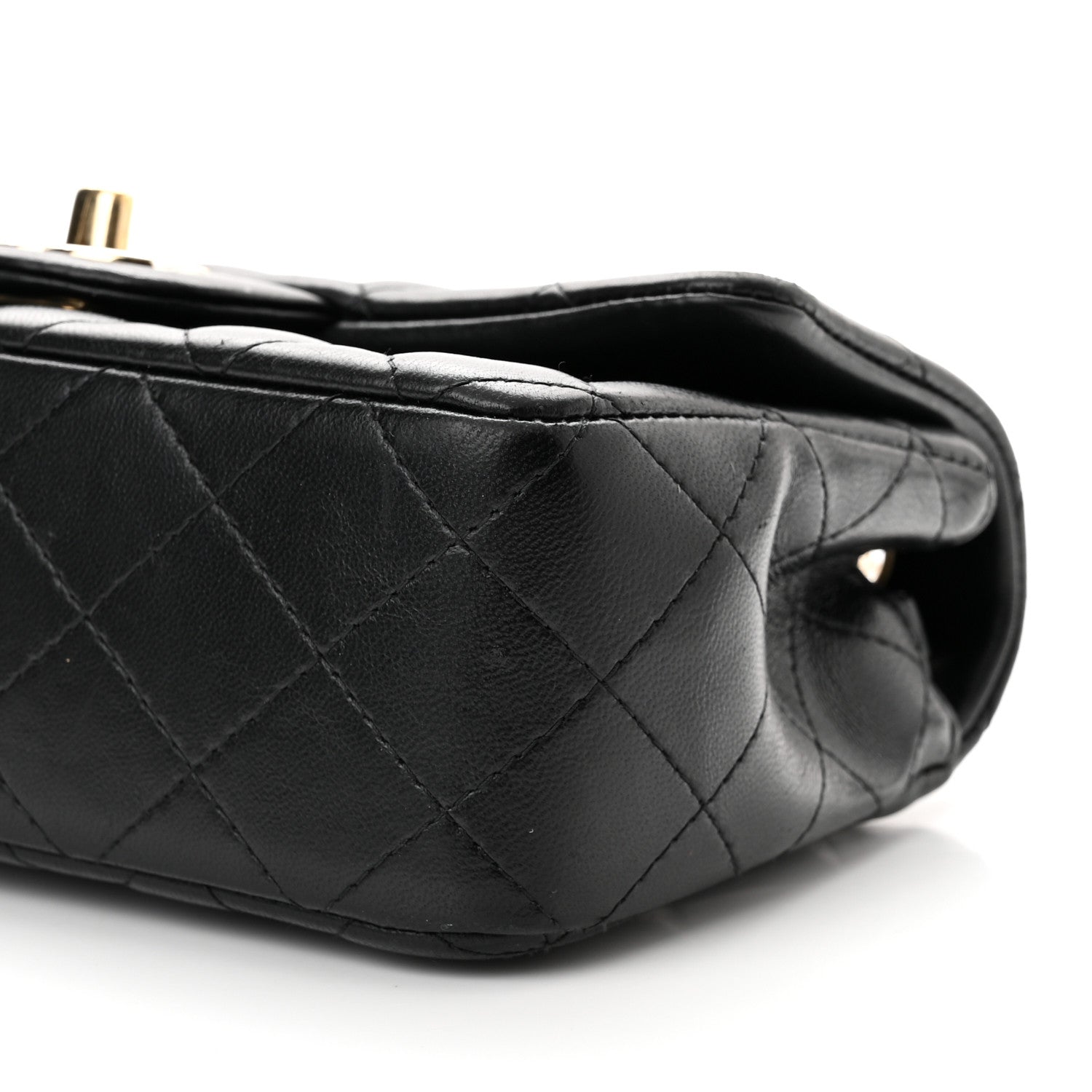 Chanel Lambskin Quilted Mini Rectangular Flap Black 9 of 10
