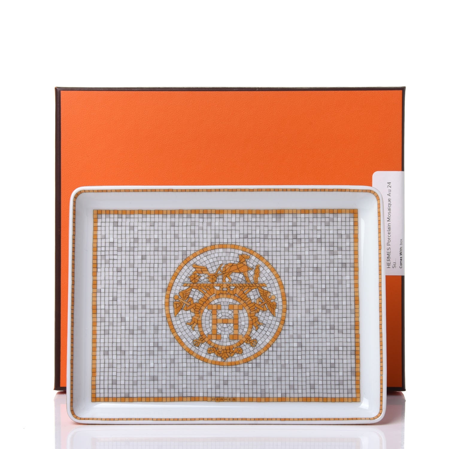 Hermes Porcelain Mosaique au 24 Sushi Plate 8 of 8