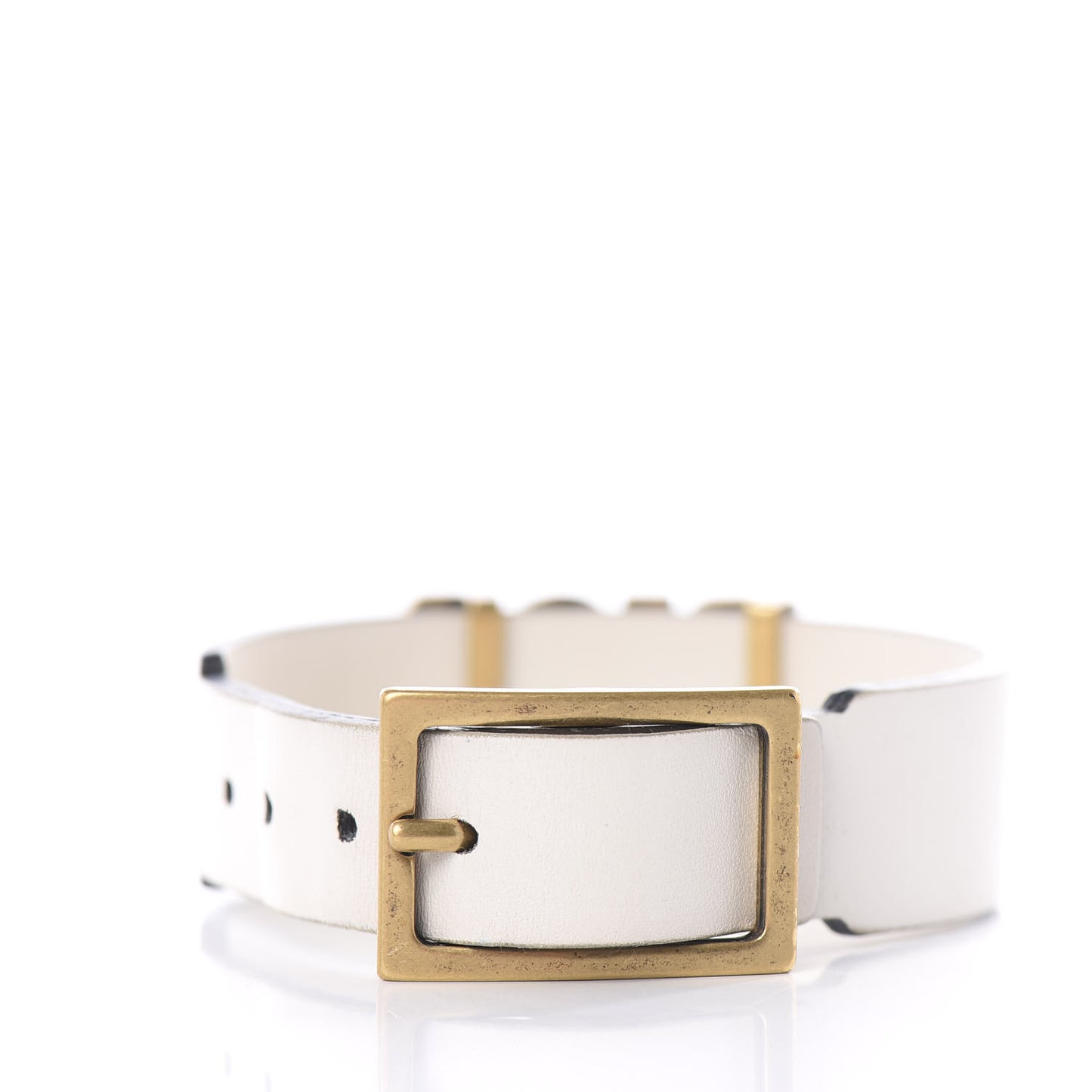 Calfskin Logo Bracelet White