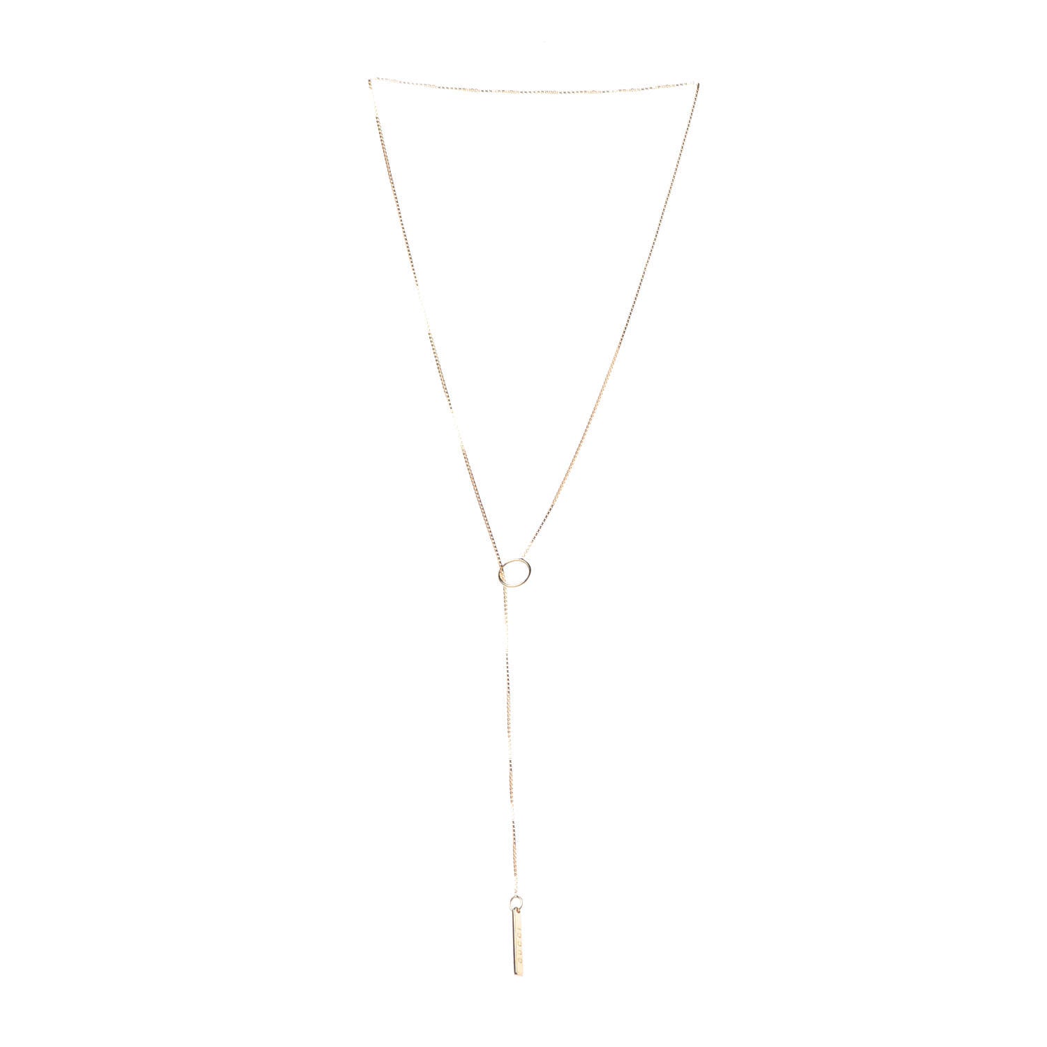 Gucci 18K Yellow Gold 20mm Lariat Necklace 3 of 6