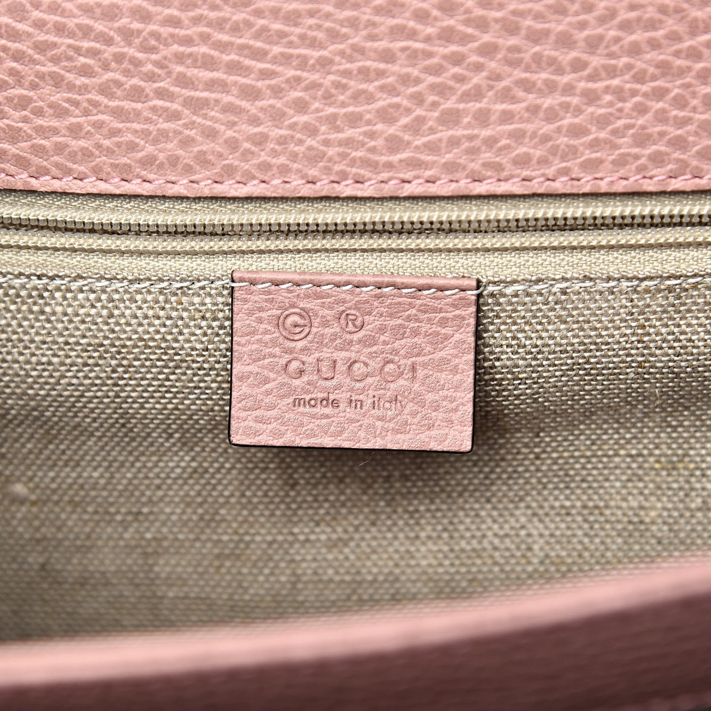 Dollar Calfskin Interlocking G Shoulder Bag Soft Pink