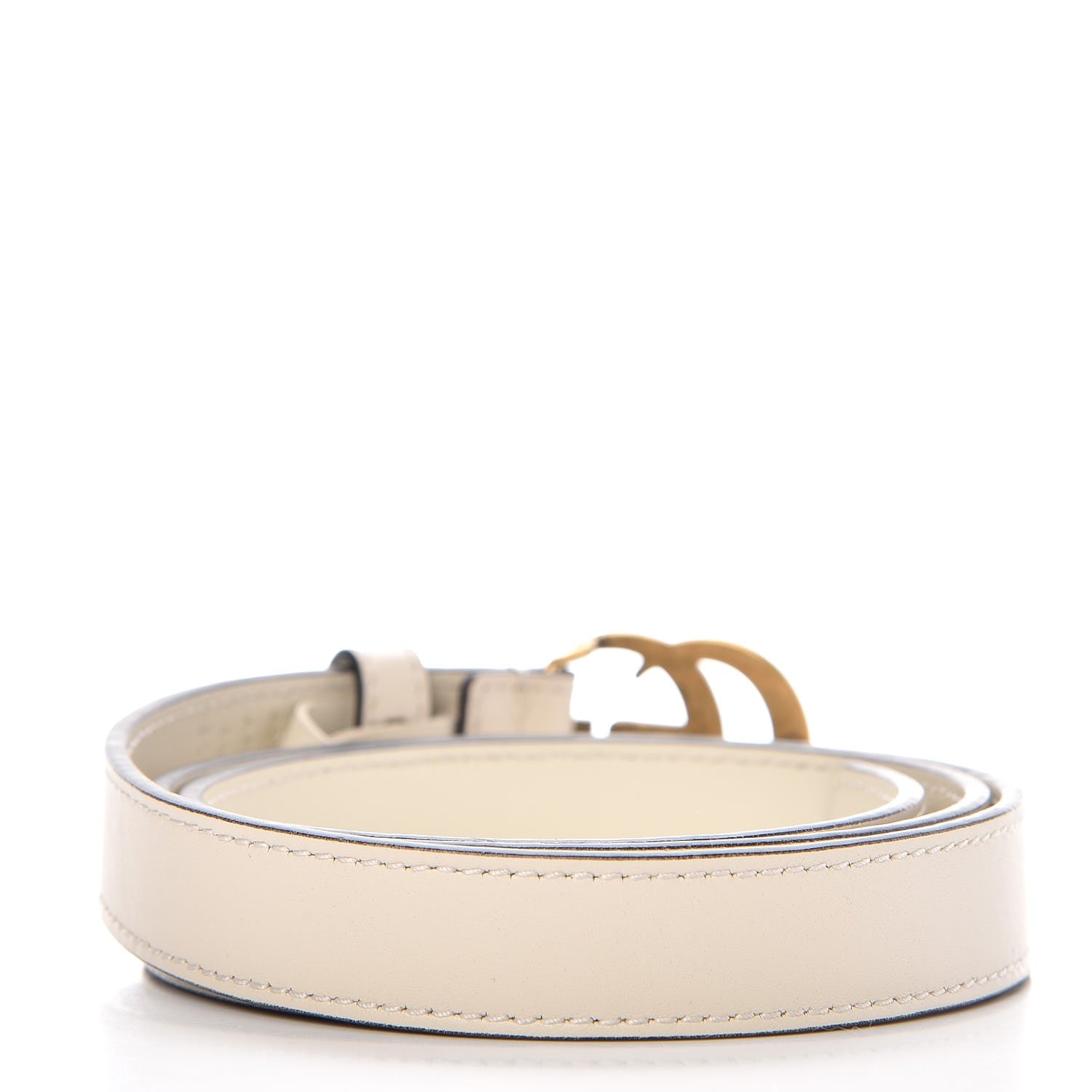 Gucci Calfskin Double G 20mm Belt 80 32 Mystic White 3 of 7