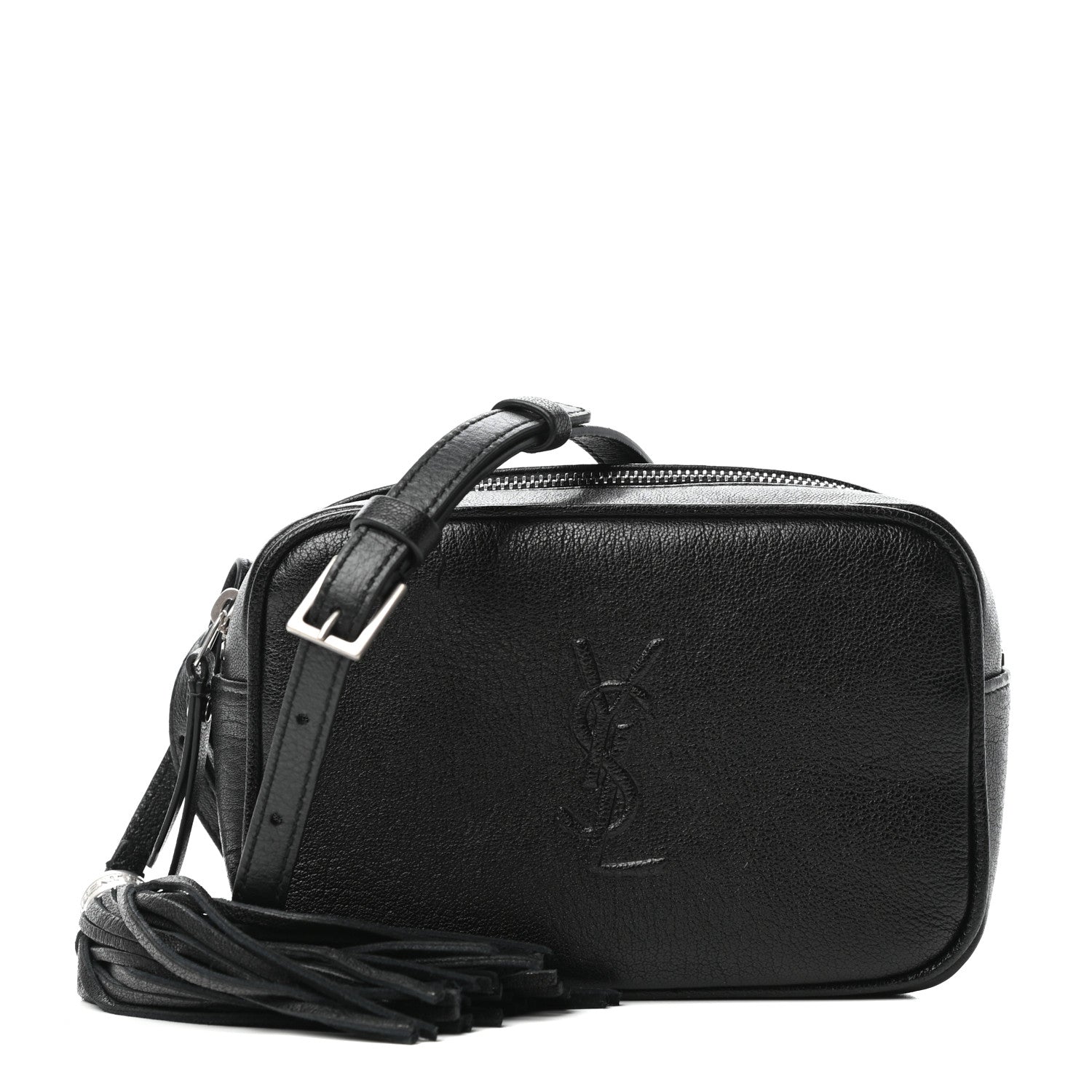 Saint Laurent Lambskin Monogram Lou Belt Bag Black 1 of 10