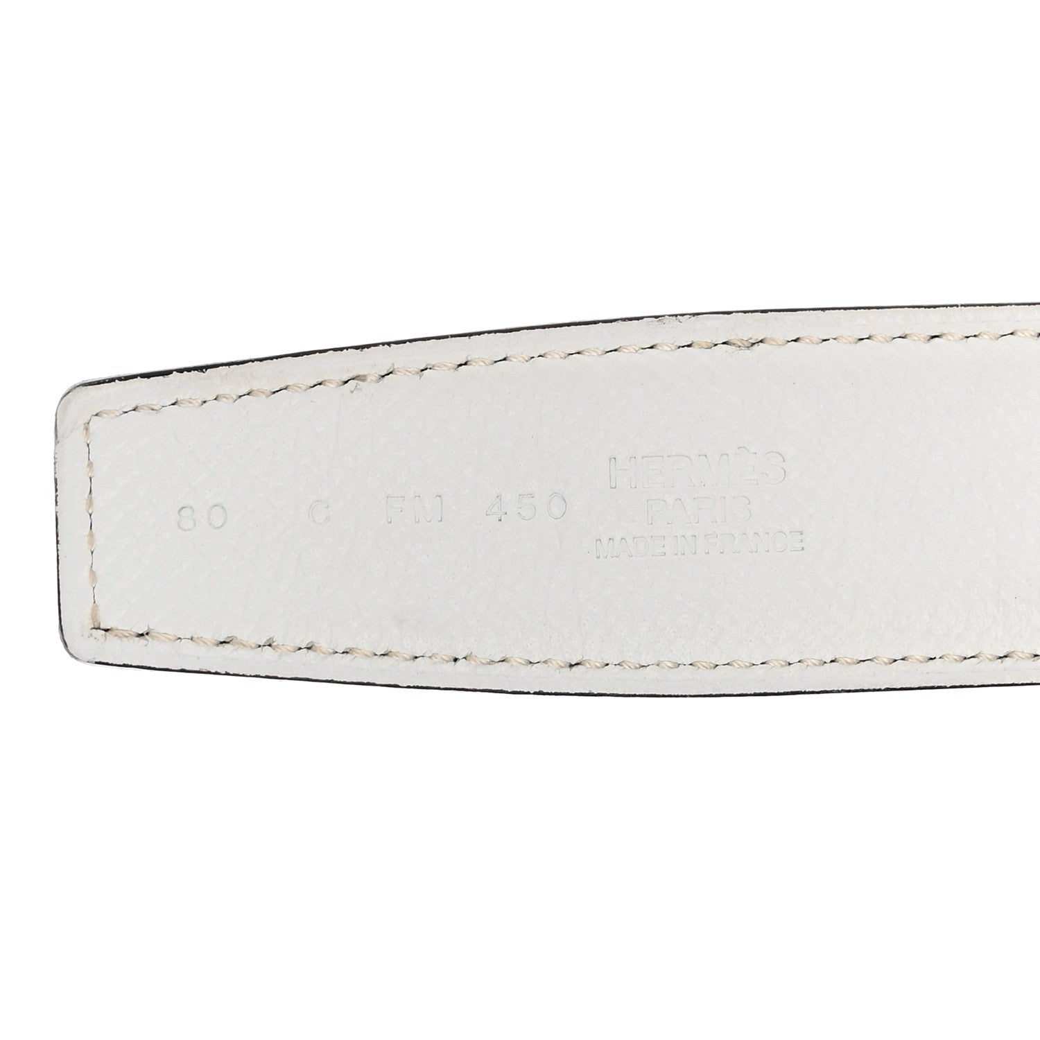 Hermes Epsom 32mm H Belt 80 32 Bleu Indigo White 5 of 7