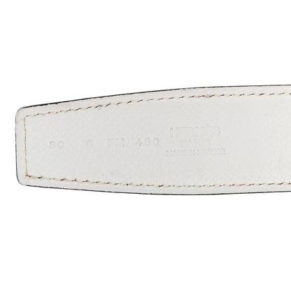 Hermes Epsom 32mm H Belt 80 32 Bleu Indigo White 5 of 7