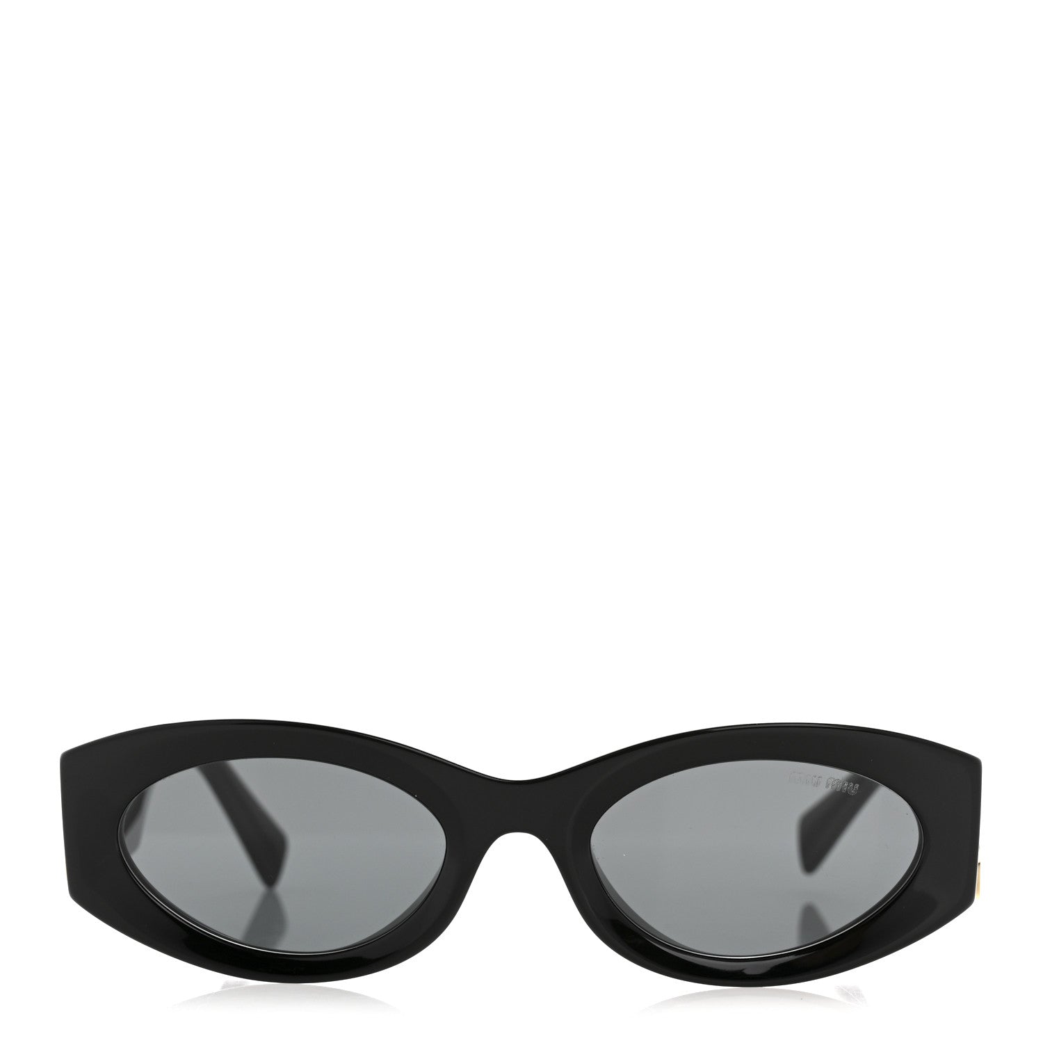 Miu Miu Acetate Oval Glimpse Sunglasses SMU11W Black 2 of 9