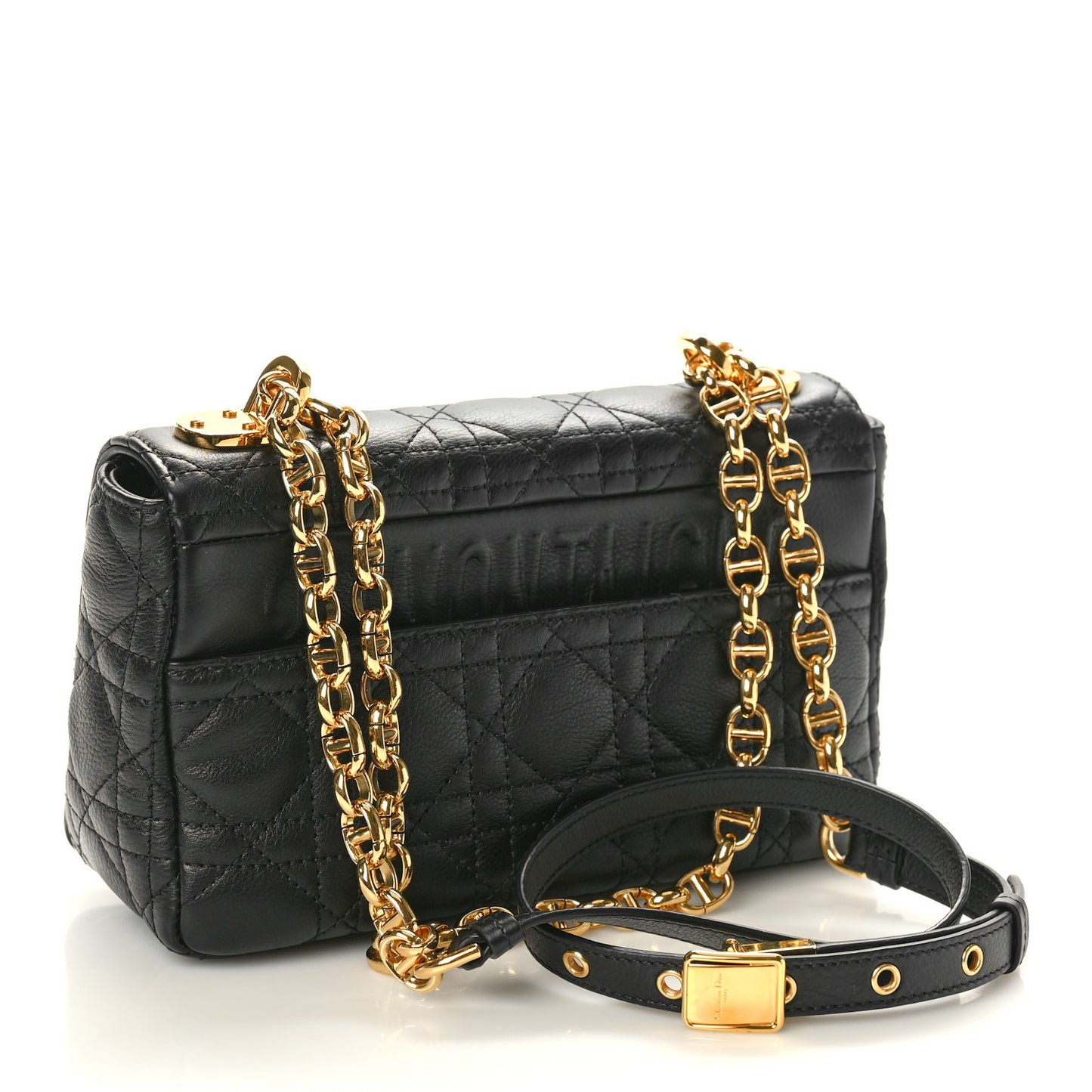 Calfskin Cannage Small Caro Bag Black