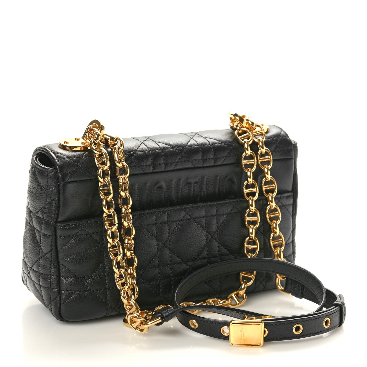 Christian Dior Calfskin Cannage Small Caro Bag Black 2 of 10