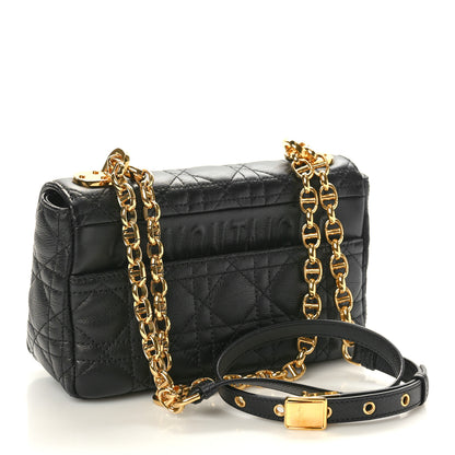 Christian Dior Calfskin Cannage Small Caro Bag Black 2 of 10