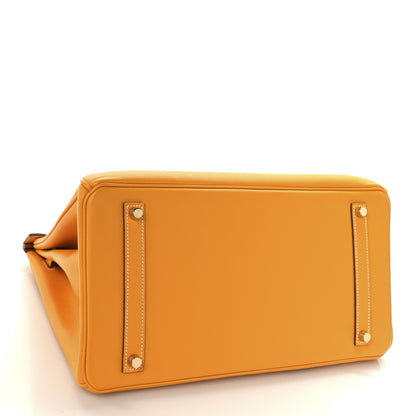 Hermes Epsom Candy Birkin 35 Jaune D'Or Feu 4 of 13
