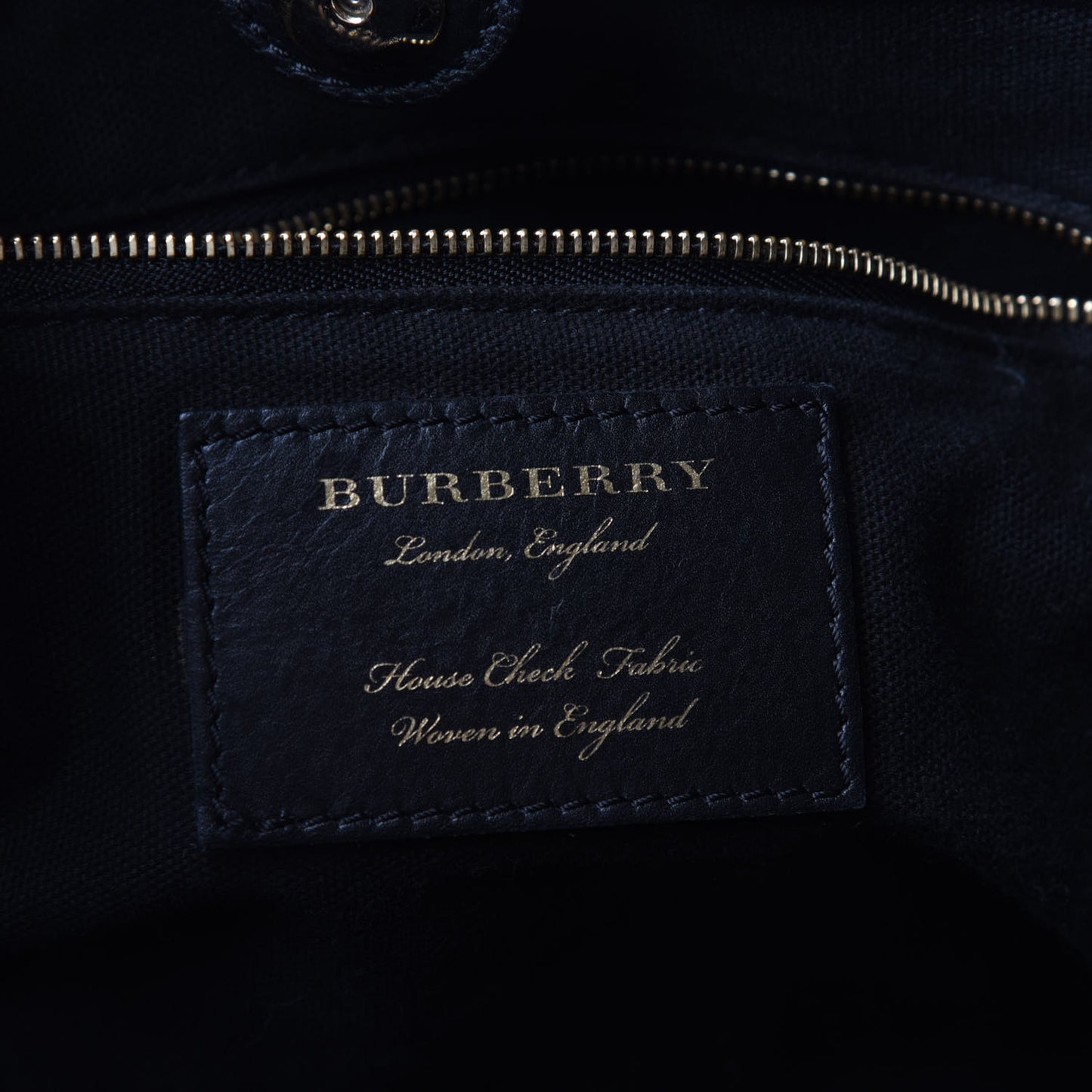 Grainy Calfskin House Check Small Canterbury Black