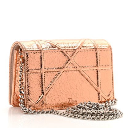 Christian Dior Ceramic Effect Deerskin Baby Diorama Flap Bag Gold 3 of 10