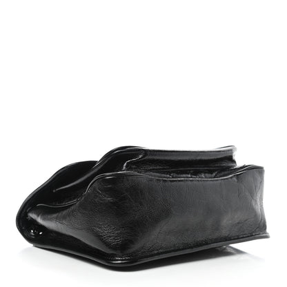 Saint Laurent Crinkled Calfskin Matelasse Monogram Medium Niki Chain Satchel Black 3 of 4