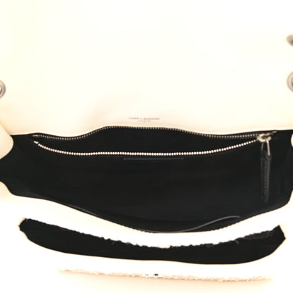 Saint Laurent Tweed Calfskin Matelasse Monogram Medium Niki Chain Satchel Ivory 5 of 11