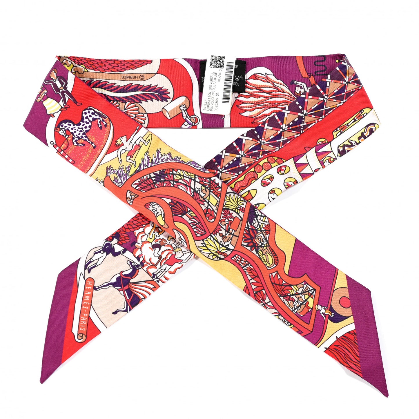 Silk Exposition Universelle Twilly Rouge Violet Jaune