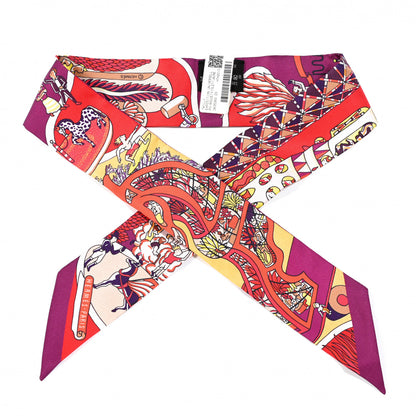 Hermes Silk Exposition Universelle Twilly Rouge Violet Jaune 1 of 4