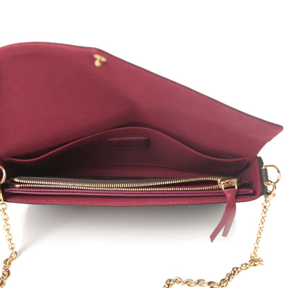Louis Vuitton Monogram Pochette Felicie Chain Wallet Fuchsia 6 of 12