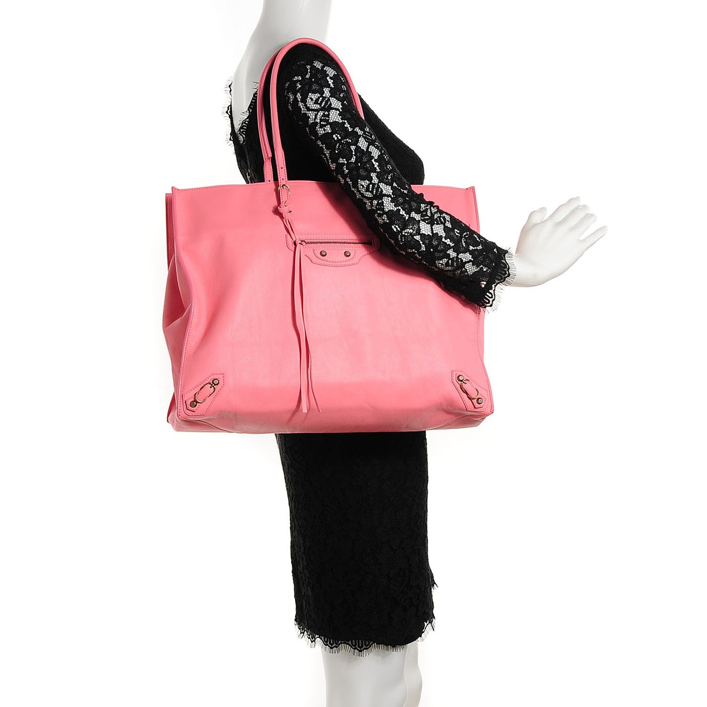 Veau Papier A4 Tote Flamingo