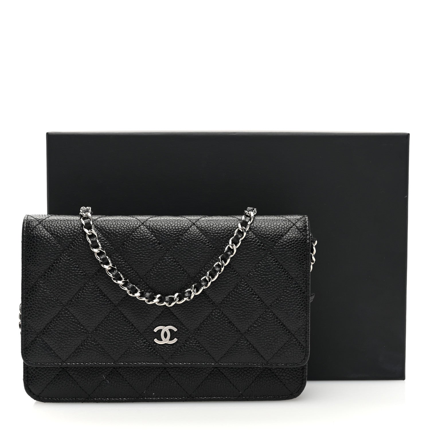 Chanel Caviar Quilted Wallet on Chain WOC Black 11 of 11