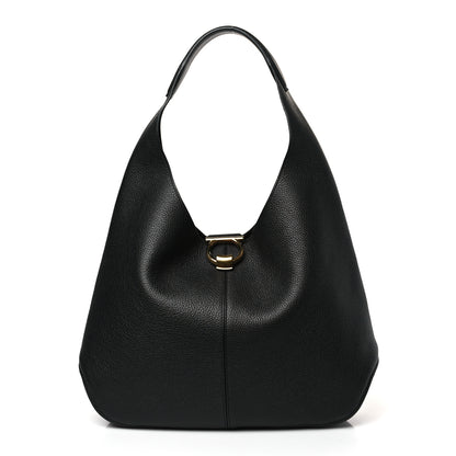 Salvatore Ferragamo Calfskin Margot Hobo Black 3 of 9