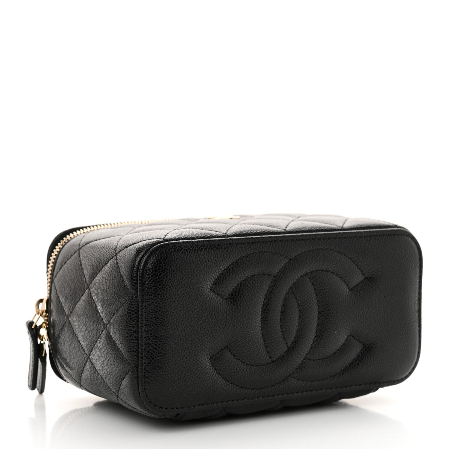 Chanel Caviar Quilted Small Vanity Case With Chain Black 4 of 11