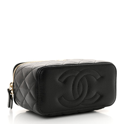 Chanel Caviar Quilted Small Vanity Case With Chain Black 4 of 11