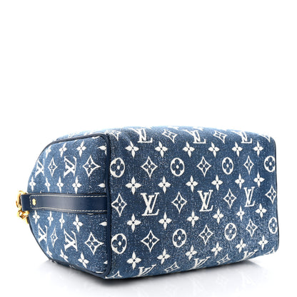 Louis Vuitton Monogram Jacquard Denim Speedy Bandouliere 25 Bleu 4 of 9