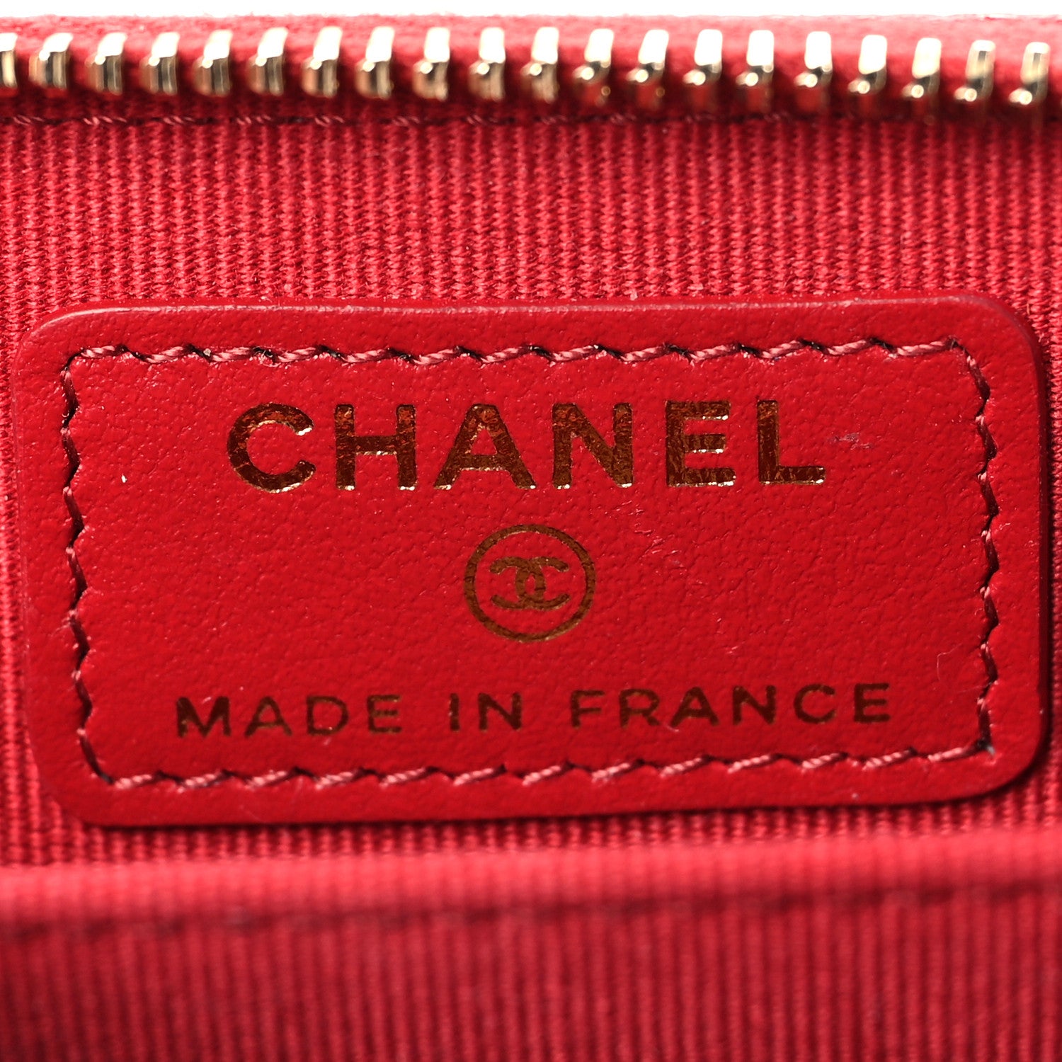 Chanel Caviar Quilted Zip Coin Purse Red 6 of 8