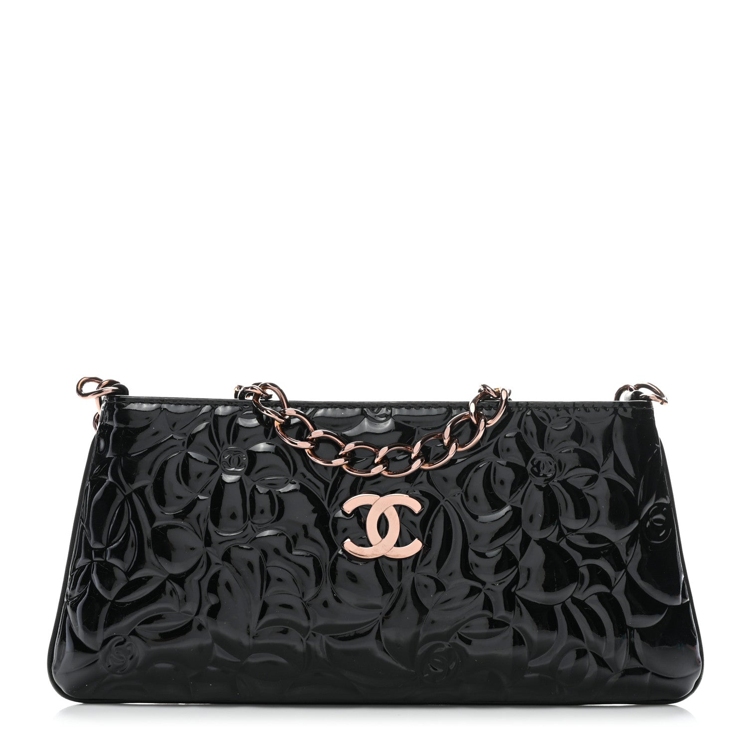 シャネルのバレ CHANEL 36,5 Chanel Patent Camellia Embossed Pochette Black 1729965 – FASHIONPHILE