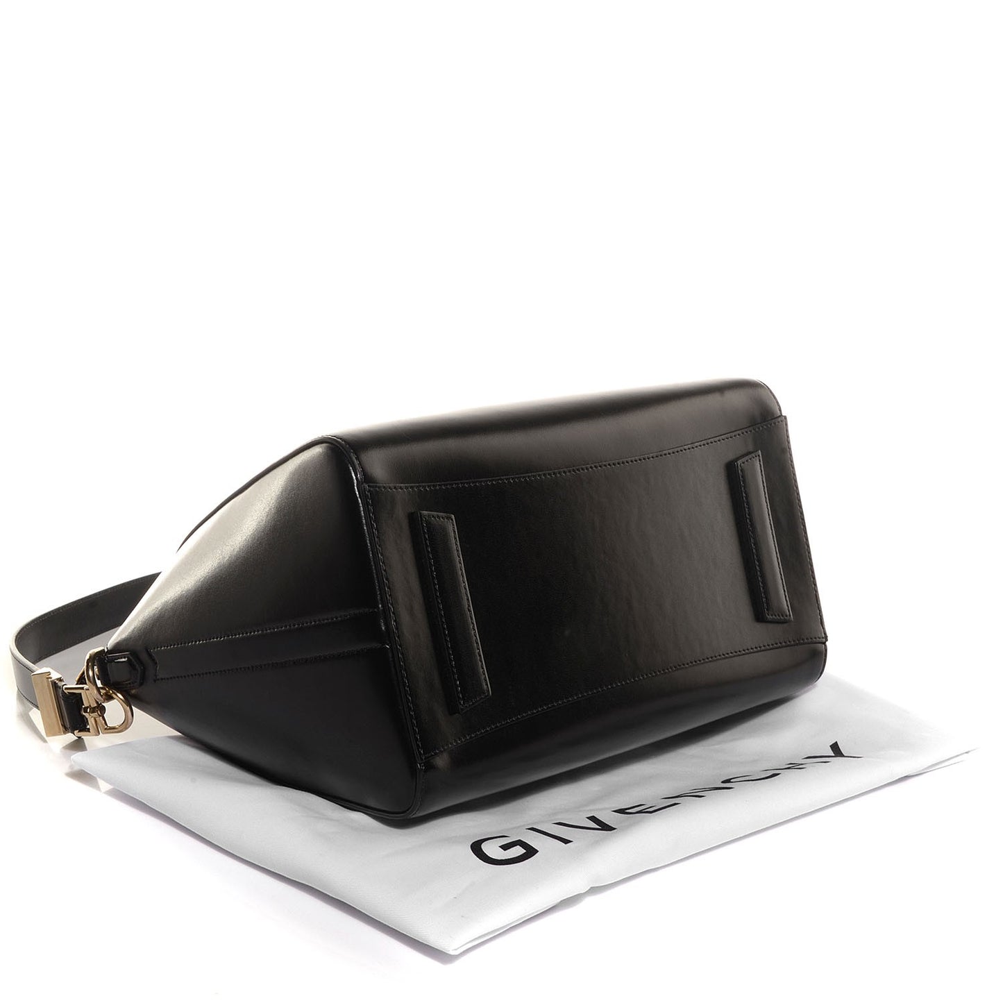Shiny Lord Calfskin Medium Antigona Black