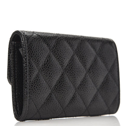 Chanel Caviar Quilted Flap Card Holder Black 3 of 8