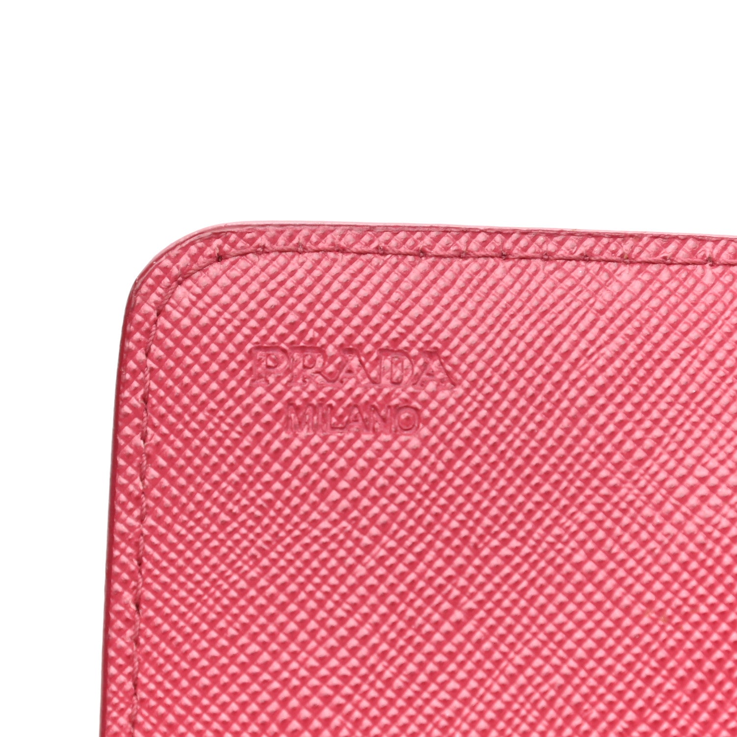 Prada Saffiano Metal Flap Wallet Peonia 7 of 11