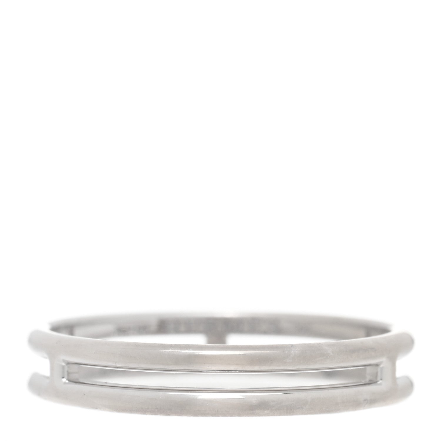 Hermes 18K White Gold Ariane Wedding Band Ring 56 7.5 1 of 5