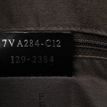 Fendi Calfskin Coated Canvas Pequin Tote Tobacco 7 of 13