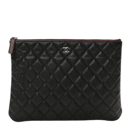 Chanel Caviar Quilted Medium Cosmetic Case Black 1 of 9