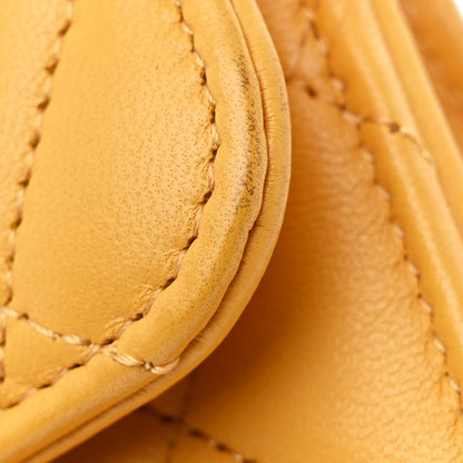 Chanel Lambskin Quilted Flap Phone Holder With Chain Yellow 14 of 15