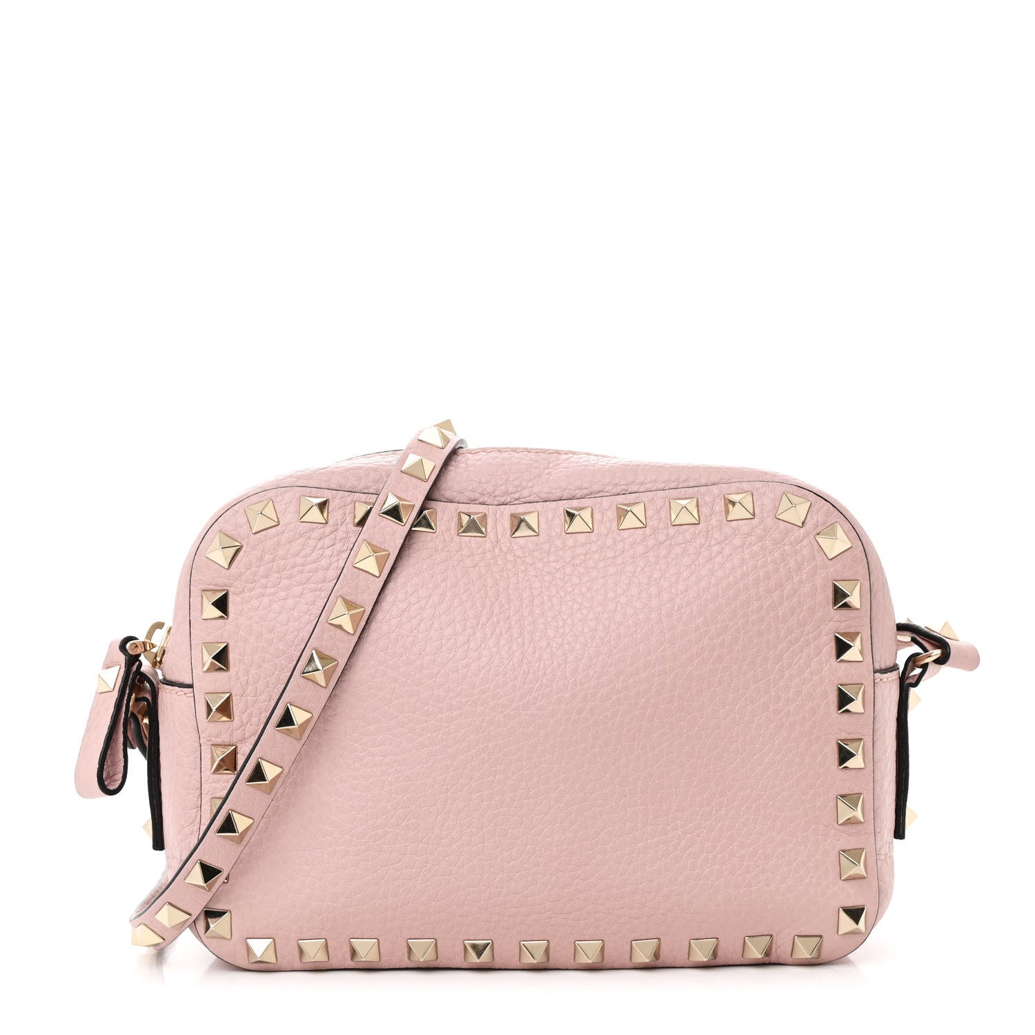 Valentino Garavani Grained Calfskin Rockstud Camera Crossbody Bag Cipria 1 of 11