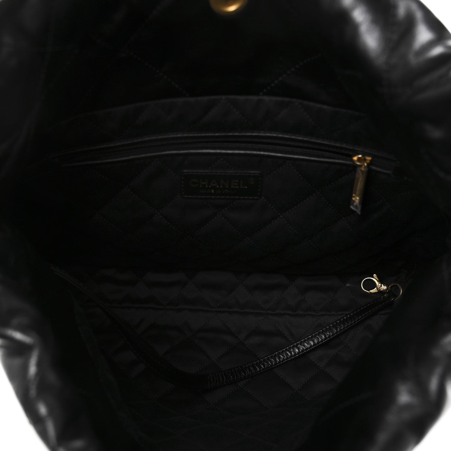 Chanel Shiny Calfskin Quilted Small Chanel 22 Black 6 of 11