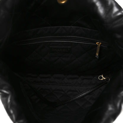 Chanel Shiny Calfskin Quilted Small Chanel 22 Black 6 of 11