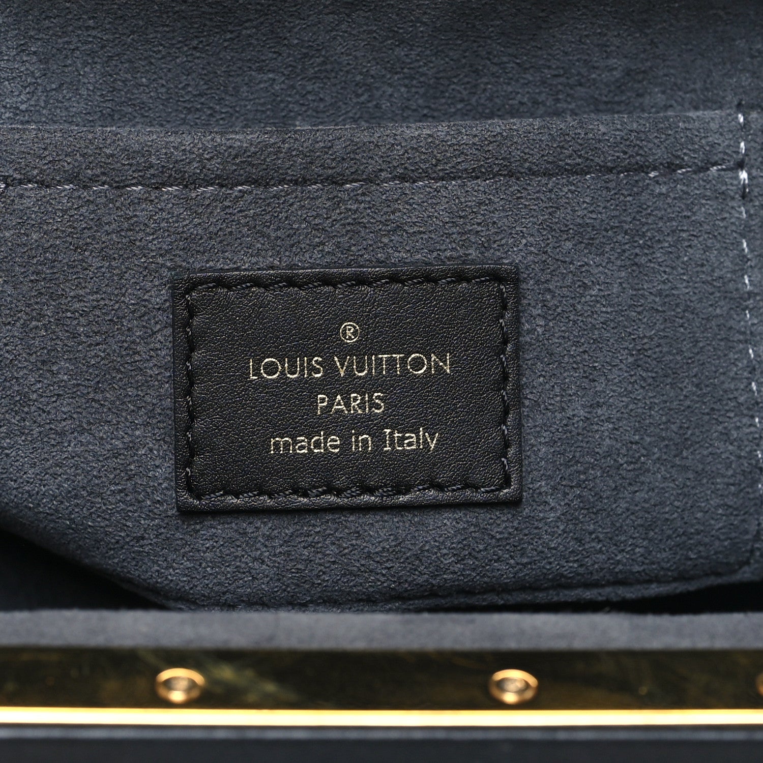 Louis Vuitton Calfskin Nanogram Embossed Clutch Black 6 of 9