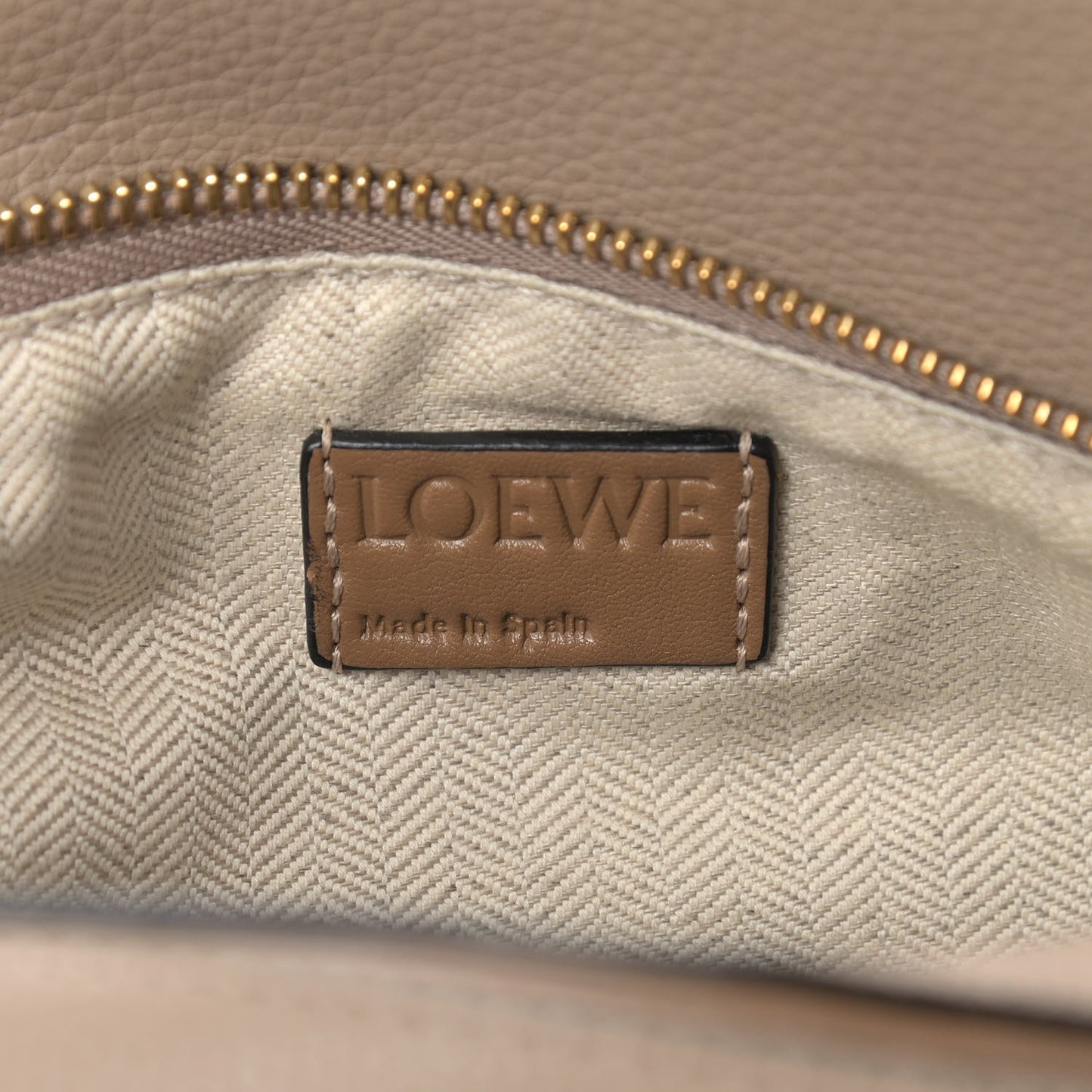 Grained Calfskin Small Puzzle Bag Sand Mink