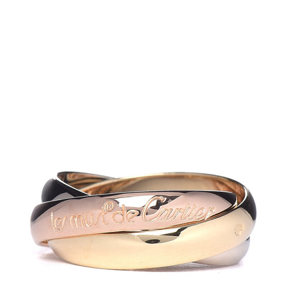 Cartier 18K Pink Yellow White Gold Classic Les Must De Trinity Ring 50 5.25 1 of 4