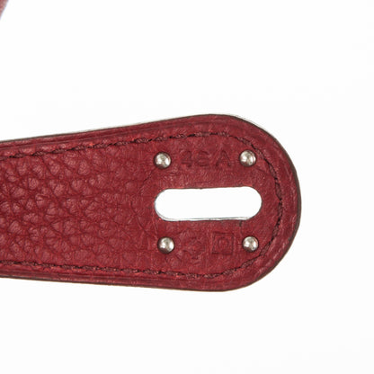 Hermes Taurillon Clemence Lindy 30 Rouge Garance 5 of 7
