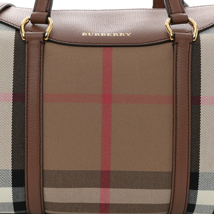 Burberry House Check Derby Calfskin Medium Alchester Bowling Bag Tan 9 of 12