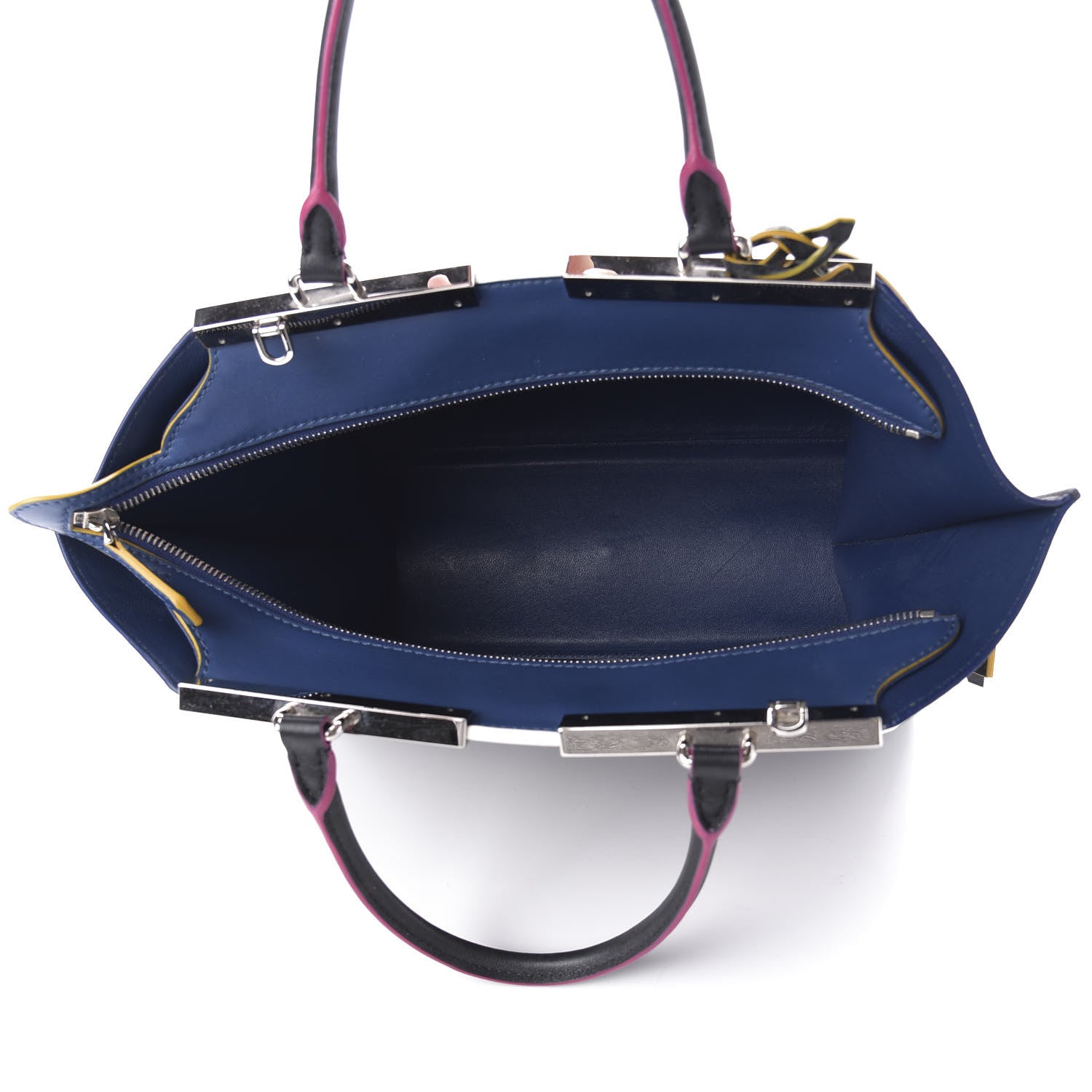 Fendi Vitello Dolce Shiny Nappa Petite 3Jours Tote Black Iris 6 of 11