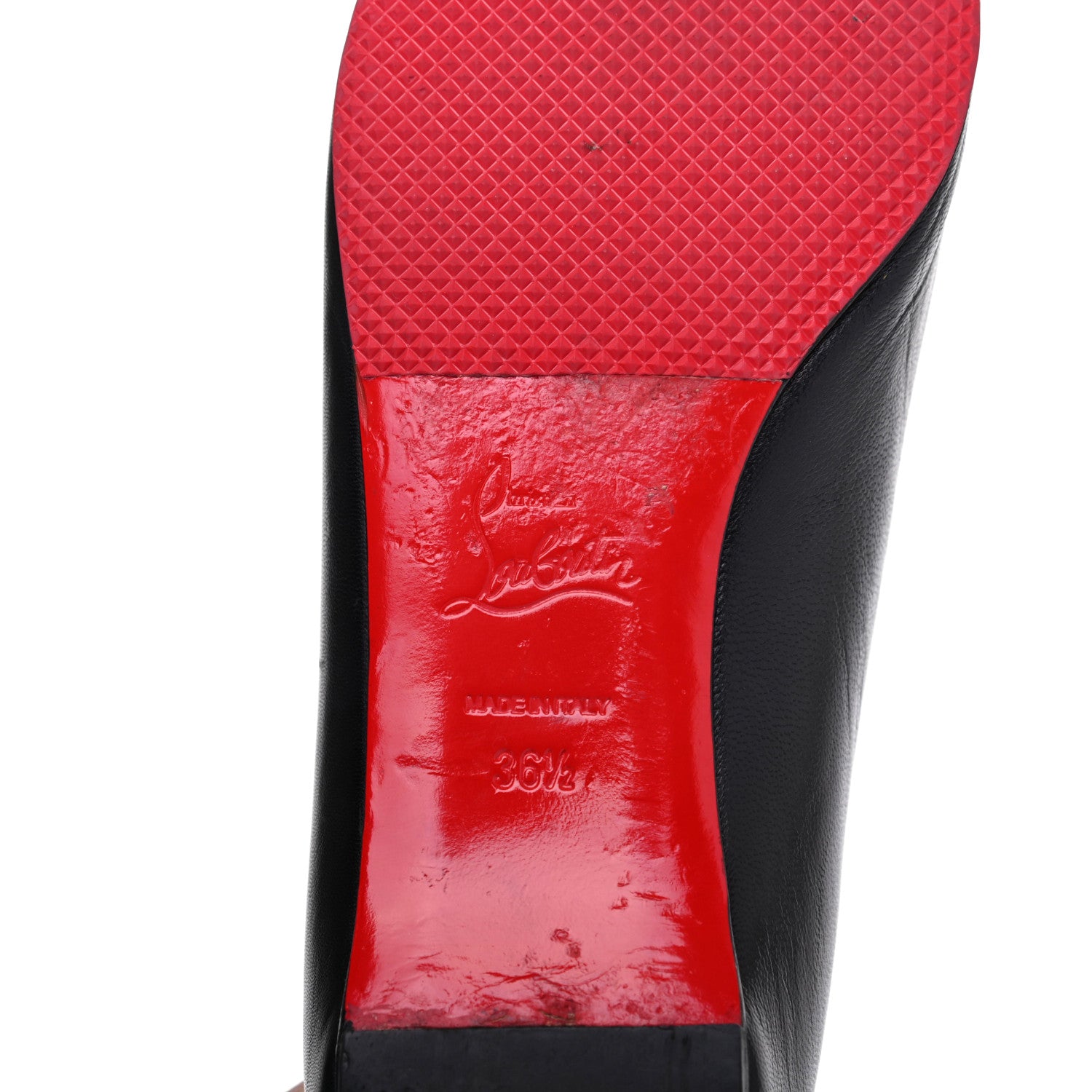 Christian Louboutin Kid Patent Geo Flats 36.5 Black 10 of 23