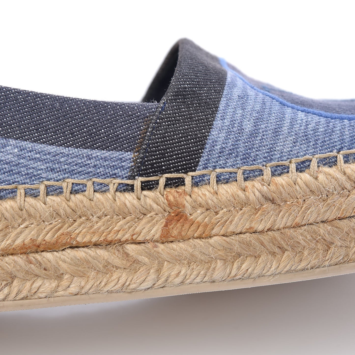 Canvas Blue Shore Espadrille Flats 38 Marine